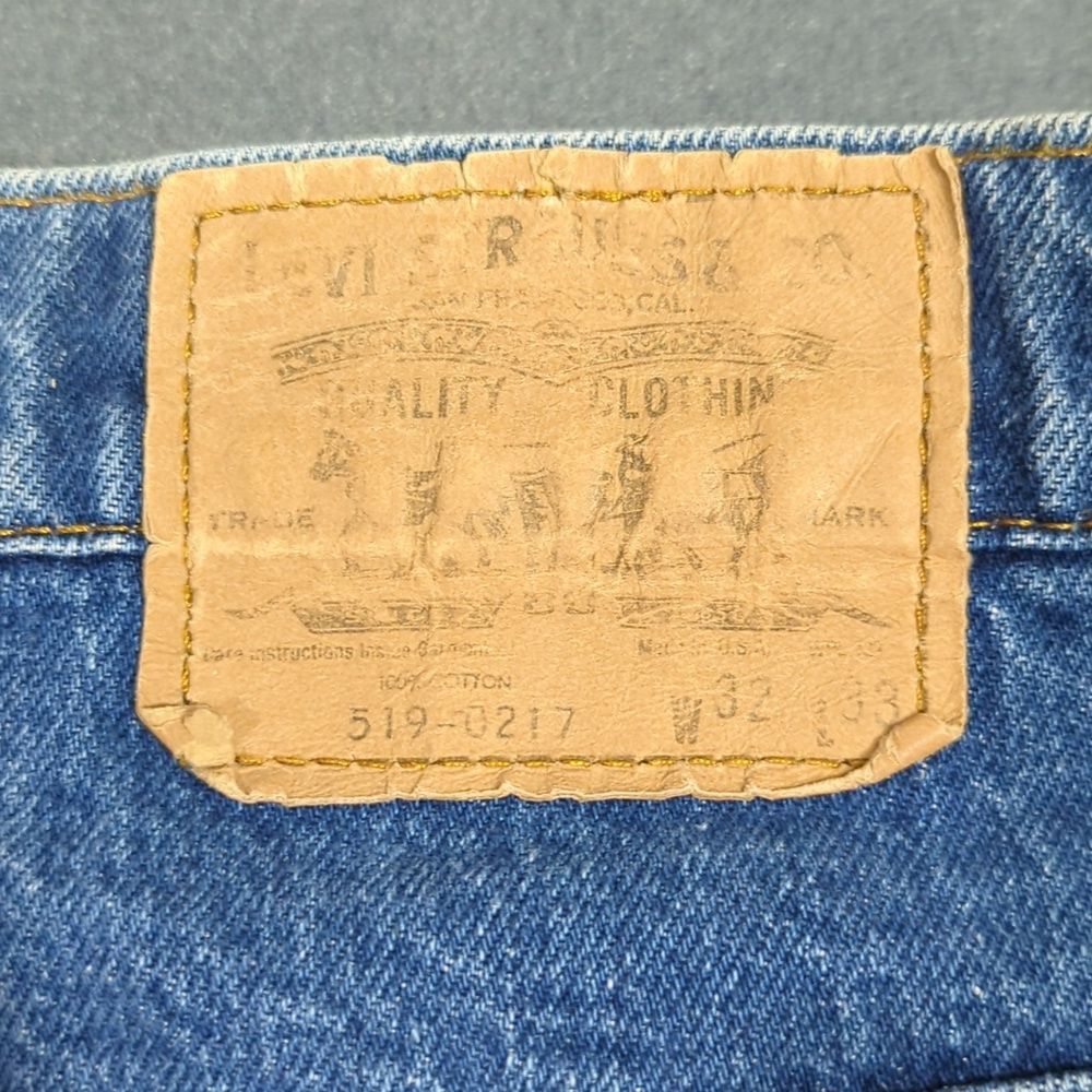Levi's Vintage Jeans Men's 32x33 Fits 30x32 Blue 519-0217 Orange Tab 80s